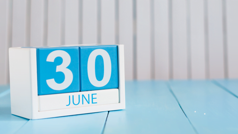 june 30 calendar to mark a career transition period
